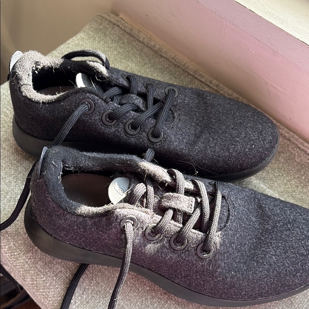 Black Wool Sneakers